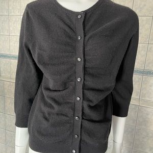 Black Cashmere Cardigan by Garnet Hill